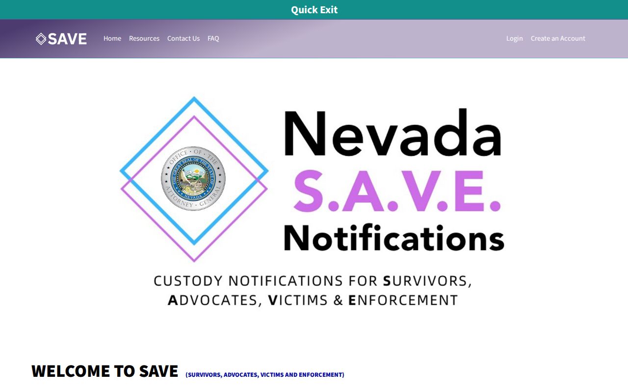 White Pine County release check using the Nevada SAVE name search